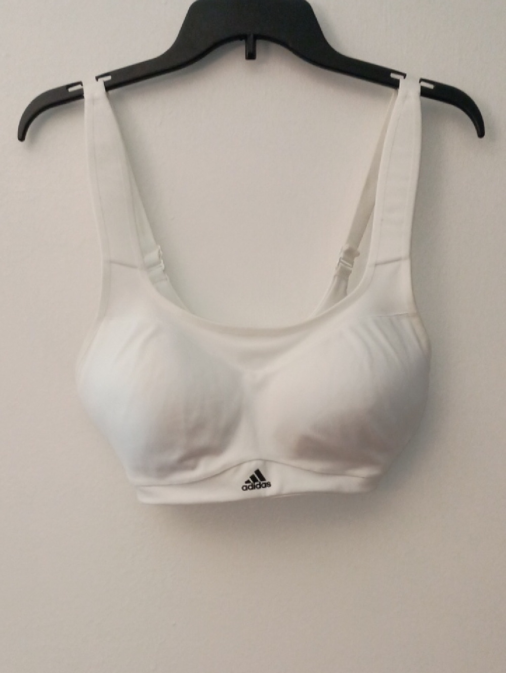 adidas White Padded High-Support Sports Bra
